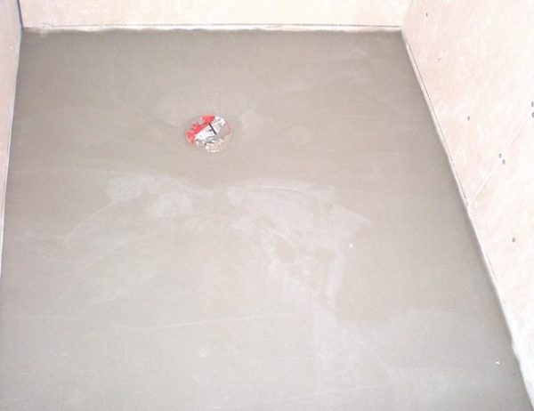 how to build a shower pan on a concrete floor