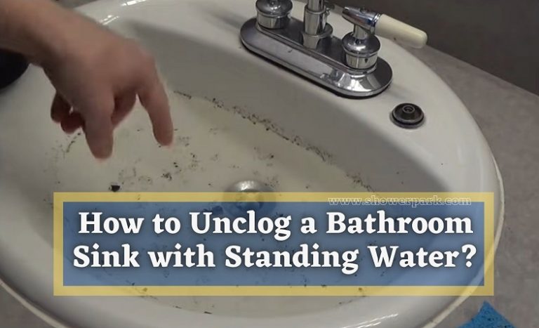 standing water in bathroom sink past s trap